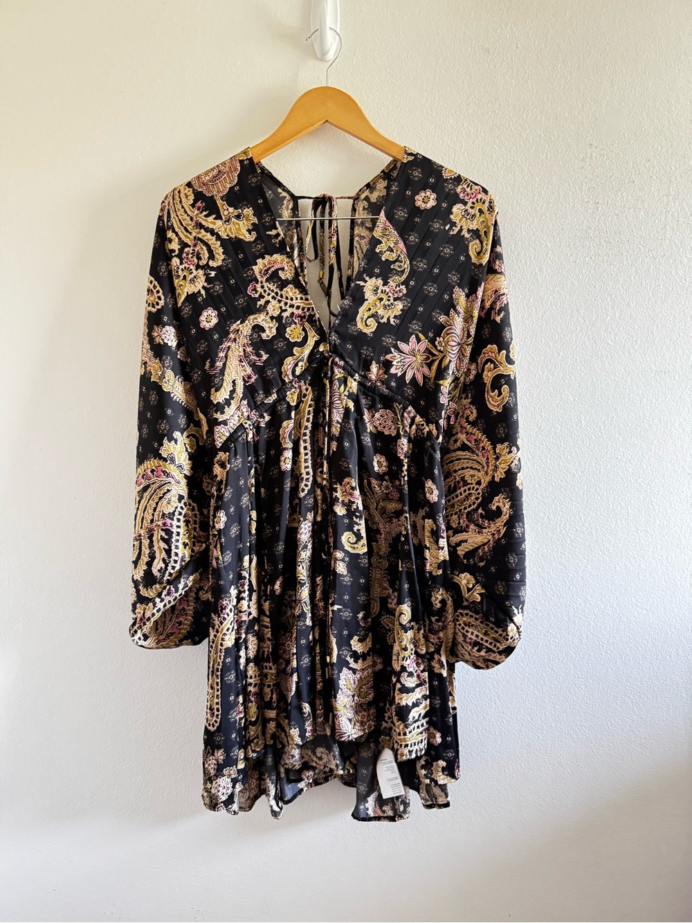 Free People Arzel Boho Paisley Mini Dress size XS - Picture 3 of 8